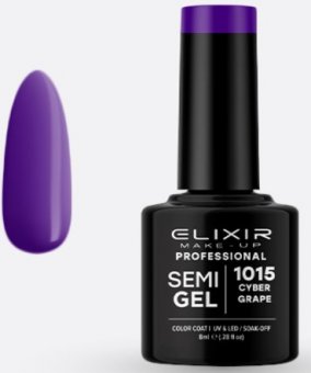 Oja semipermanenta Elixir 1015 Cyber Grape 8ml
