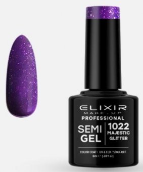 Oja semipermanenta Elixir 1022 Majestic Glitter 8ml