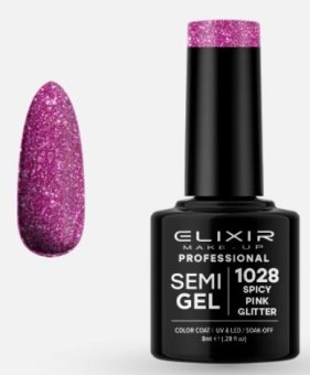 Oja semipermanenta Elixir 1029 Glitter candy 8ml