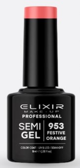 Oja semipermanenta Elixir 8ml 953 Festive Orange