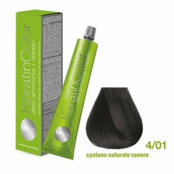 Vopsea de Par Keratin Color (4/01- Castano Naturale Cenere)
