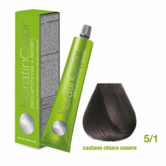 Vopsea de Par Keratin Color (5/1- Castano Chiaro Cenere)