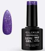 Oja semipermanenta Elixir 997 Lilac glitter 8ml